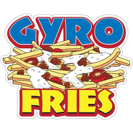 Gyro Fries Decal Concession Stand Food Truck Sticker